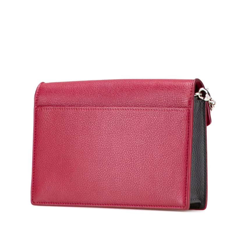 Louis Vuitton Bicolor Leather MyLockMe Chain Pochette Red Leather Very good condition - Back View