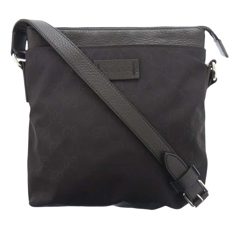 Gucci GG Nylon Crossbody Black Very good condition - Front View