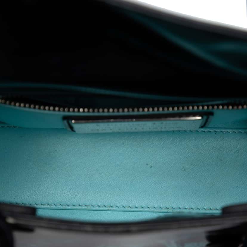 Dior Limited Edition Mat Collishaw Lady Art Mini Calfskin Butterfly Lady Dior Black Leather Very good condition - Model View