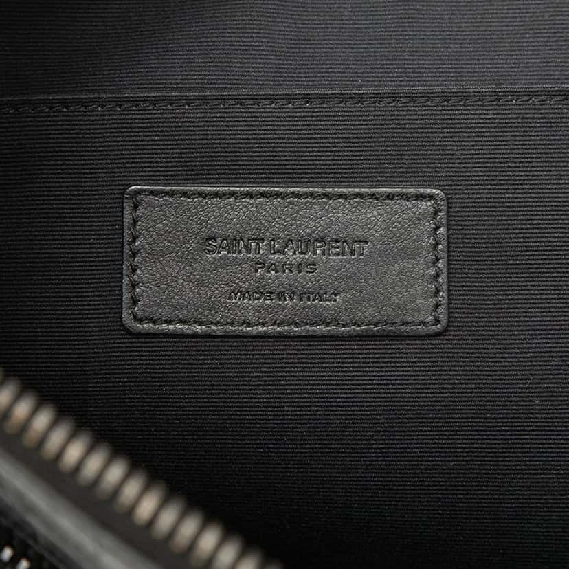 Saint Laurent Croc Embossed Leather Clutch Black Leather Very good condition - Box View