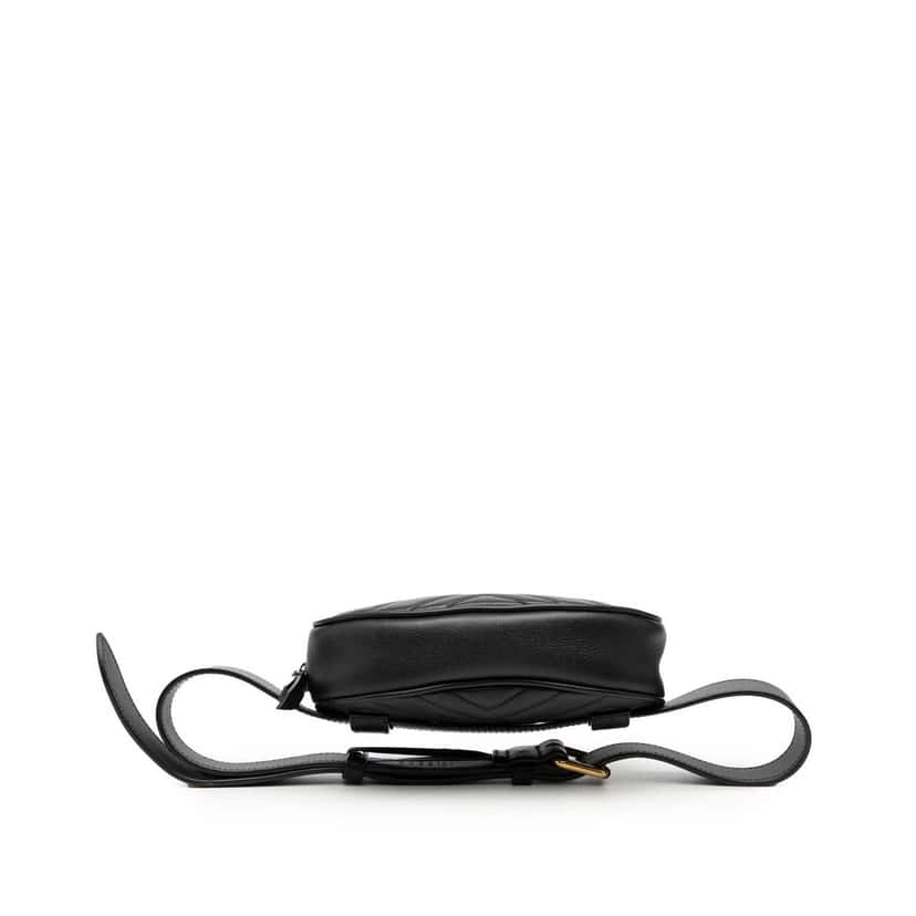 Gucci GG Marmont Matelasse Leather Belt Bag Black Leather Very good condition - Inside View