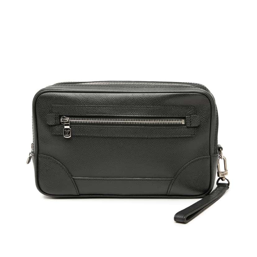 Louis Vuitton Taiga Neo Pavel Black Leather Very good condition - Front View