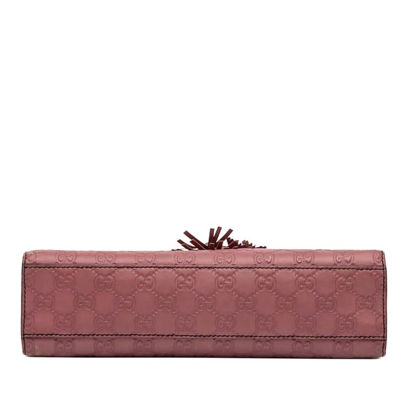 Gucci Medium Guccissima Emily Shoulder Bag Pink Leather Very good condition - Inside View