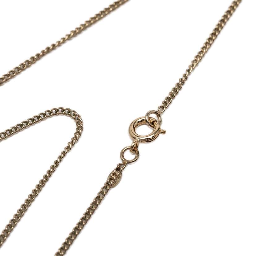 Chanel CC Brass Lacquered Pendant Necklace Silver Metal Very good condition - Inside View