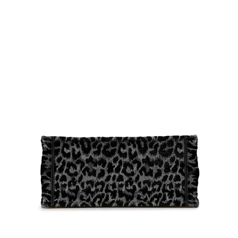 Dior Mizza Medium Embroidered Canvas Leopard Book Tote Black Very good condition - Inside View