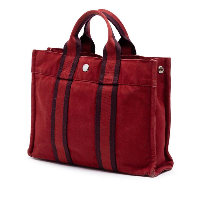 Hermès Canvas Fourre Tout PM Red Very good condition - Back View