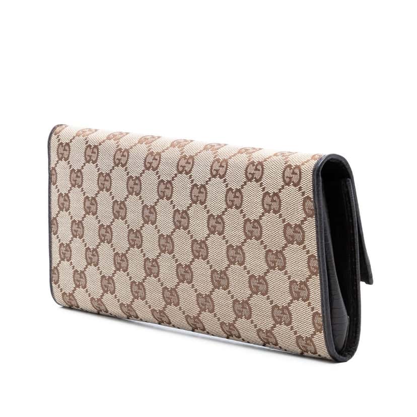 Gucci GG Canvas Bamboo Bar Crossbody Beige Very good condition - Back View