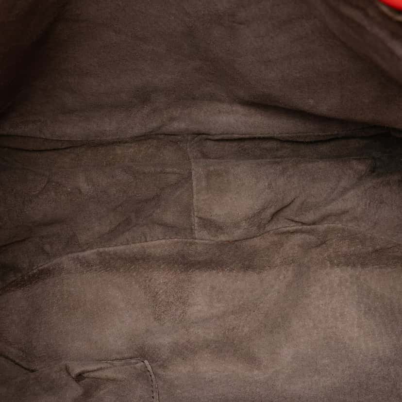 Bottega Veneta Nappa Intrecciato Flap Crossbody Red Leather Very good condition - Model View