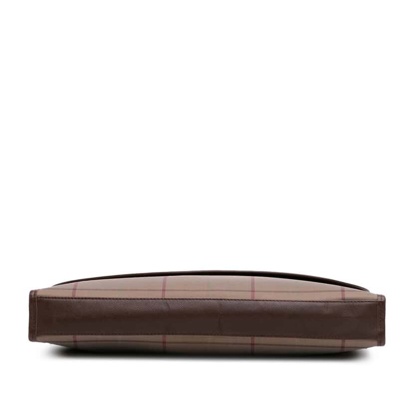 Burberry Vintage Check Canvas Clutch Brown Good condition - Inside View