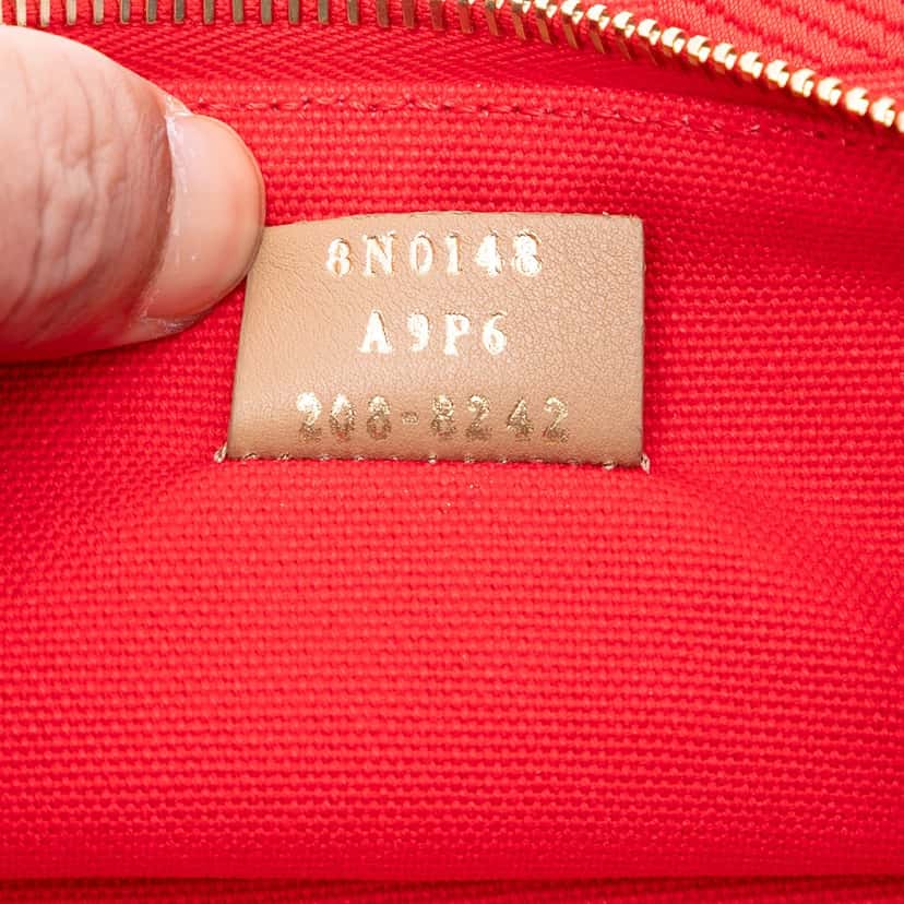 Fendi Zucca Embroidered Canvas Zip Pouch Red Very good condition - Box View