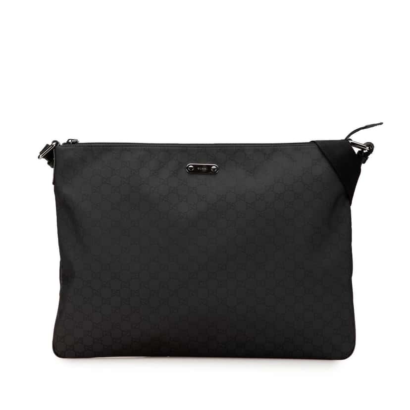 Gucci GG Nylon Crossbody Black Very good condition - Front View