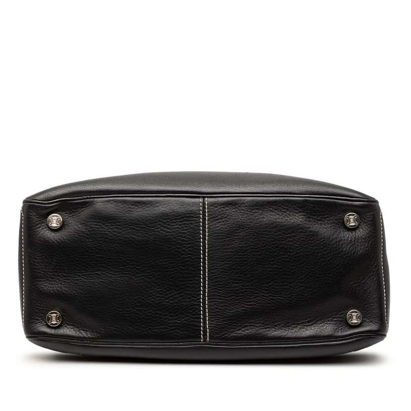 Celine Leather Boogie Clasp Handbag Black Leather Very good condition - Inside View