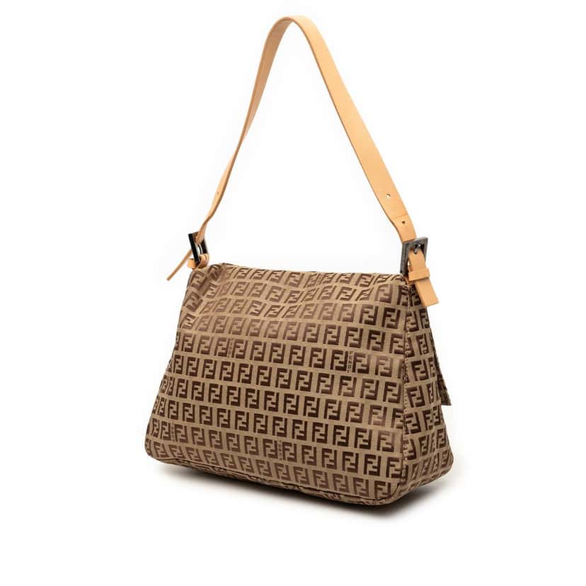 Fendi Zucchino Canvas Mamma Forever Brown Very good condition - Back View