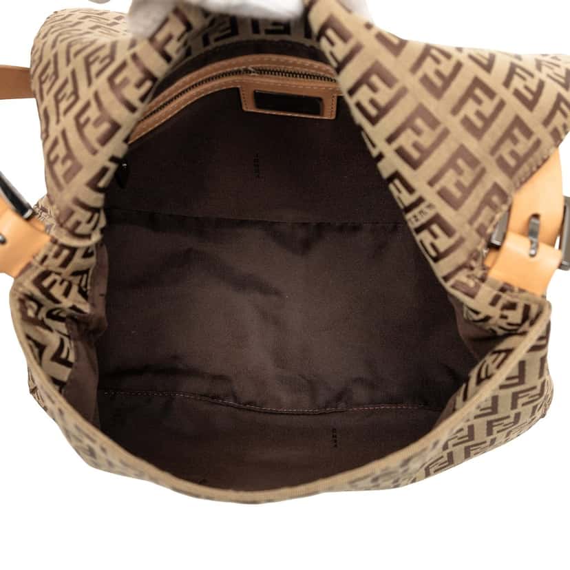 Fendi Zucchino Canvas Mamma Forever Brown Very good condition - Model View