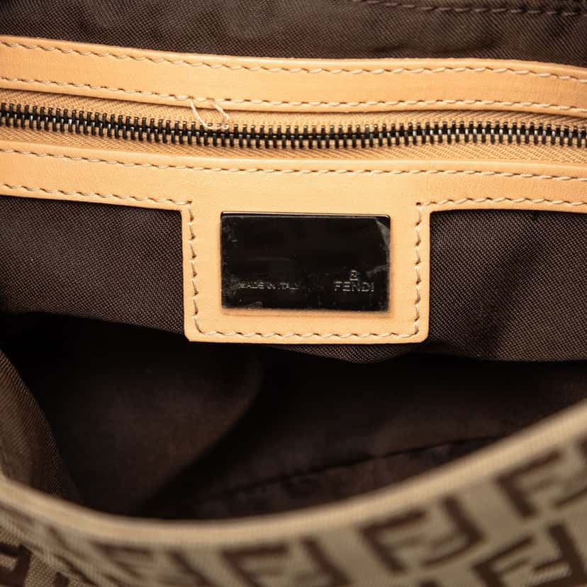 Fendi Zucchino Canvas Mamma Forever Brown Very good condition - Box View