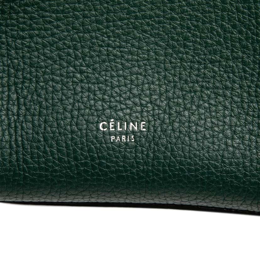 Celine Small Grained Calfskin Big Bag Green Leather Very good condition - Box View