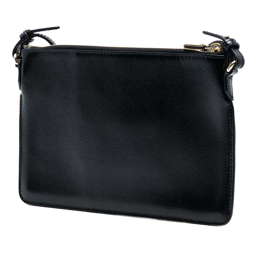 Burberry Grained Leather Peyton Crossbody Black Leather Very good condition - Back View