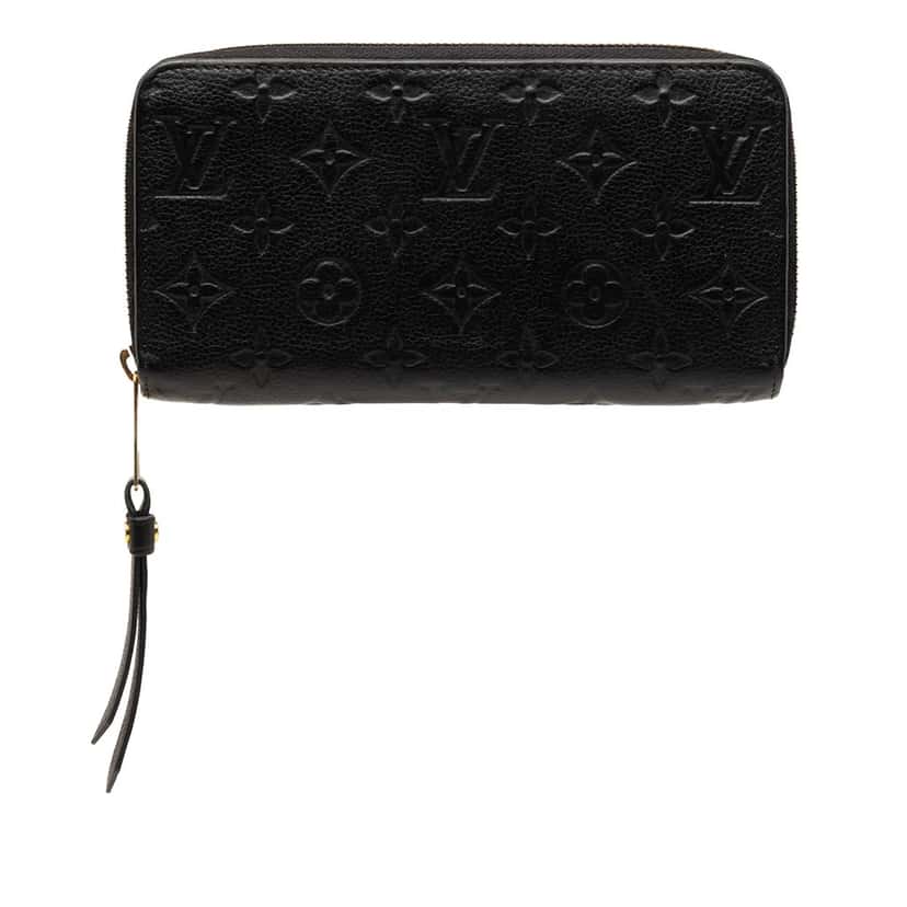 Louis Vuitton Monogram Empreinte Zippy Long Wallet Black Leather Very good condition - Front View