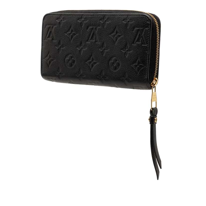 Louis Vuitton Monogram Empreinte Zippy Long Wallet Black Leather Very good condition - Back View
