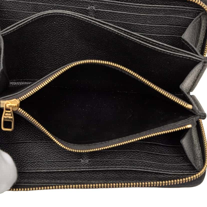Louis Vuitton Monogram Empreinte Zippy Long Wallet Black Leather Very good condition - Model View