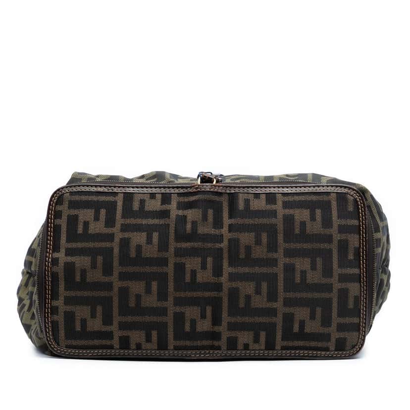 Fendi Zucca Canvas and Nylon Foldable Tote Brown Very good condition - Inside View