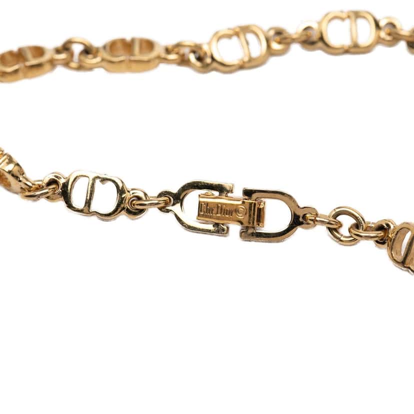 Dior Gold Plated CD Logo Chain Link Bracelet Gold Metal Very good condition - Box View