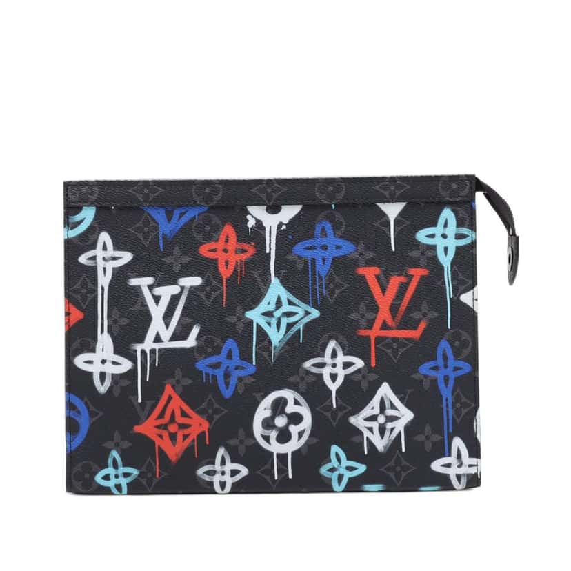 Louis Vuitton Monogram Eclipse Graffiti Pochette Voyage MM Black Very good condition - Back View