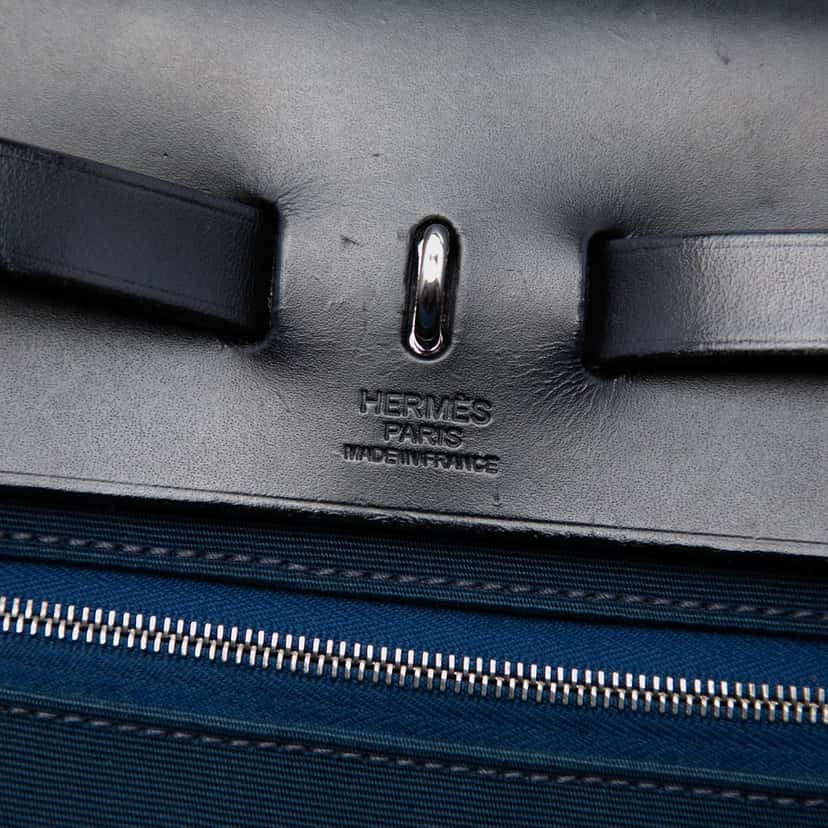Hermès Toile Herbag Zip 31 Blue Very good condition - Box View