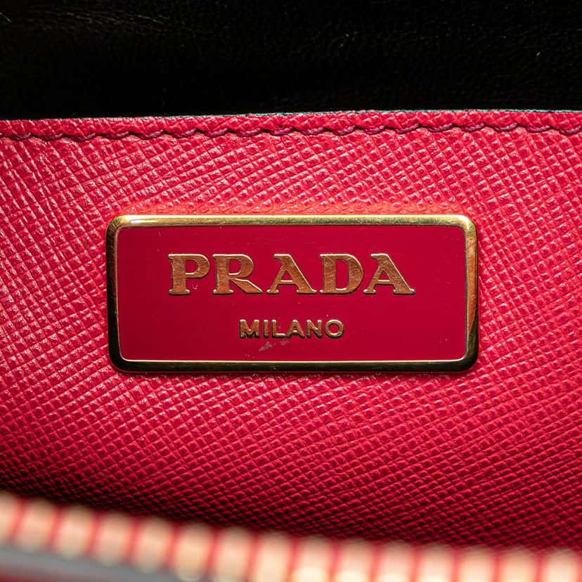 Prada Saffiano Soft Triple Pocket Tote Pink Leather Very good condition - Box View