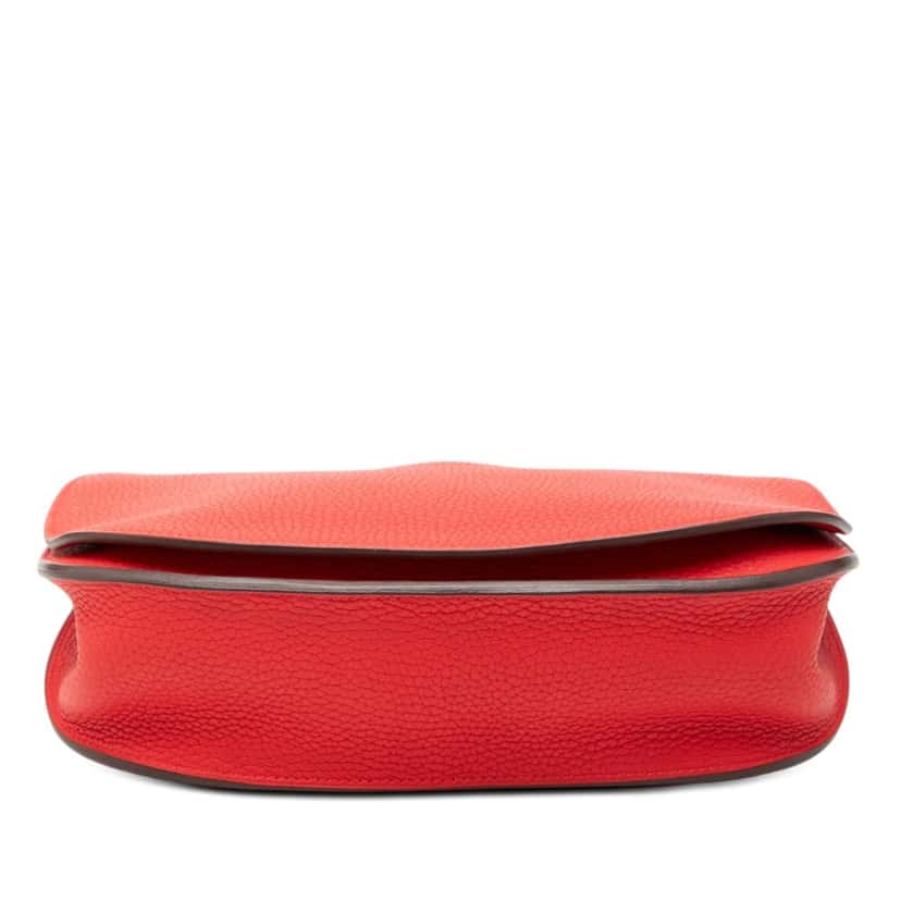 Hermès Taurillon Clemence Mysore Saut 25 Red Leather Very good condition - Inside View