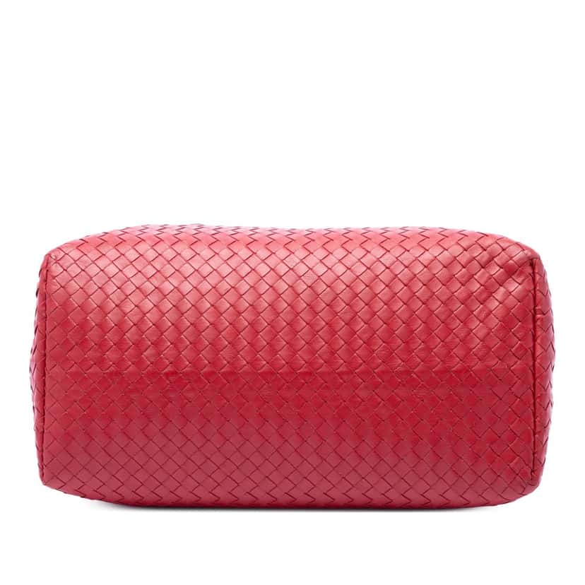 Bottega Veneta Medium Nappa Intrecciato Roma Tote Red Leather Very good condition - Inside View