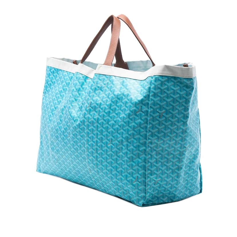 Goyard Goyardine Reversible Belharra Tote Blue Very good condition - Back View