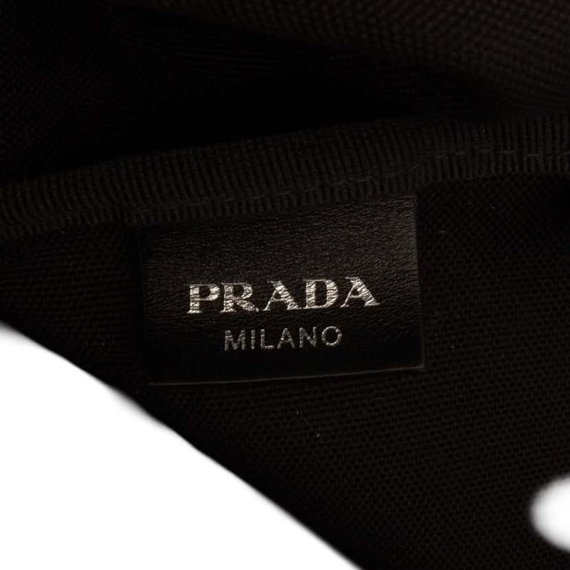 Prada Canvas Canapa Printed Banana Tote White Very good condition - Box View