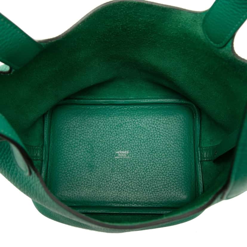 Hermès Clemence Picotin Lock 18 Green Leather Very good condition - Model View