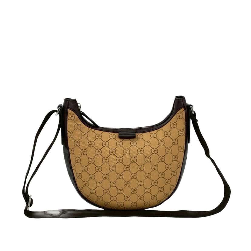 Gucci GG Denim Crossbody Brown Very good condition - Back View