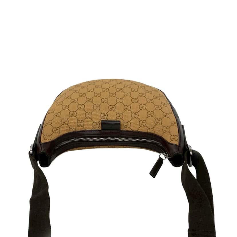 Gucci GG Denim Crossbody Brown Very good condition - Box View