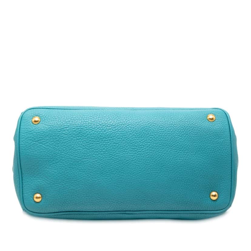 Prada Vitello Daino Open Convertible Tote Blue Leather Very good condition - Inside View