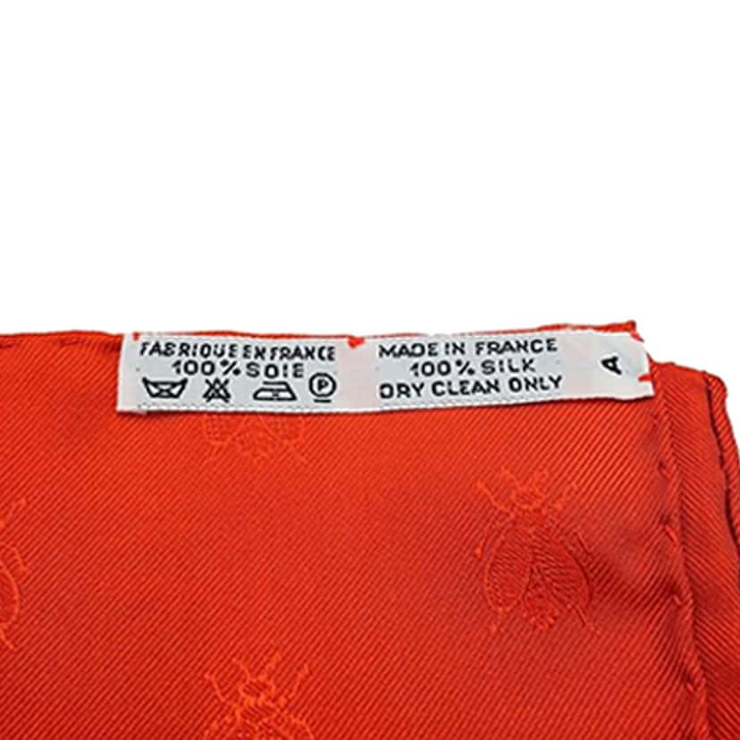 Hermès Napoleon Silk Scarf Orange Very good condition - Back View