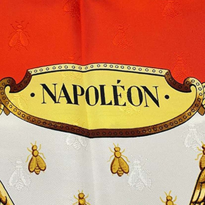 Hermès Napoleon Silk Scarf Orange Very good condition - Inside View