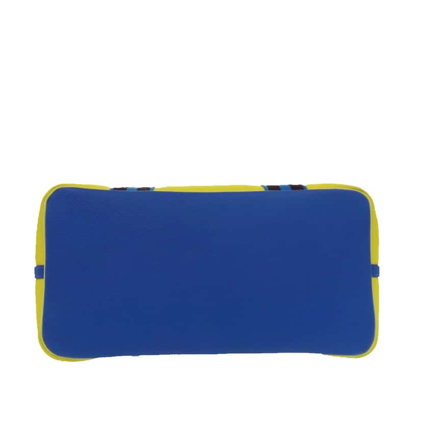 Hermès Toile and Clemence Pursangle Tote Yellow Very good condition - Inside View