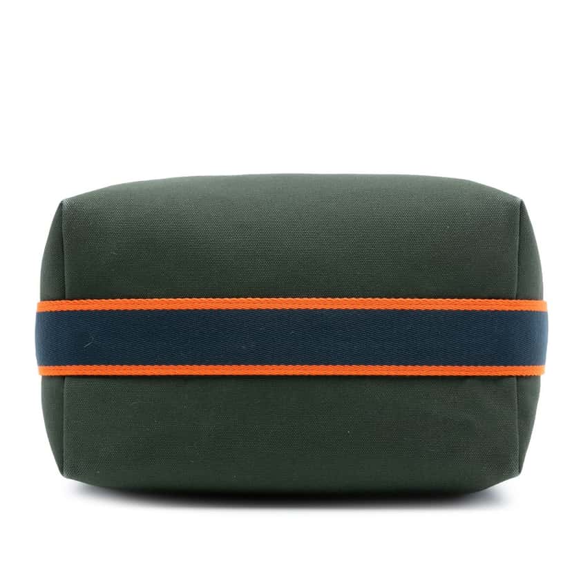 Hermès Large Toile Bride A Brac Case Green Very good condition - Inside View