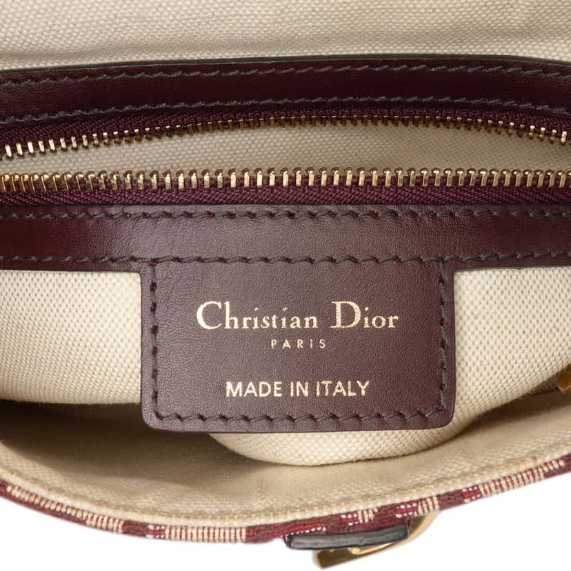Dior Oblique Canvas Saddle Bag Red Very good condition - Box View