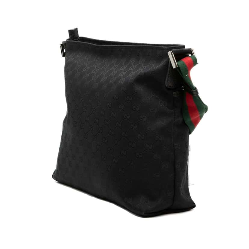 Gucci GG Canvas Web Crossbody Black Very good condition - Back View