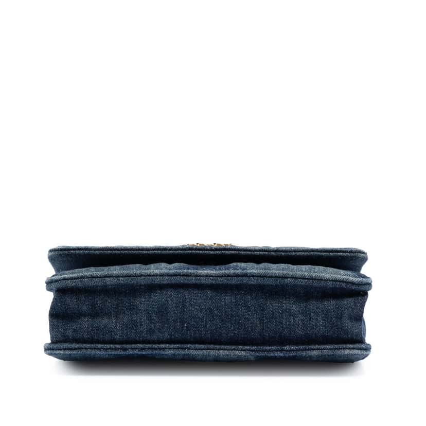 Chanel Denim 19 Flap Wallet On Chain Blue Very good condition - Inside View