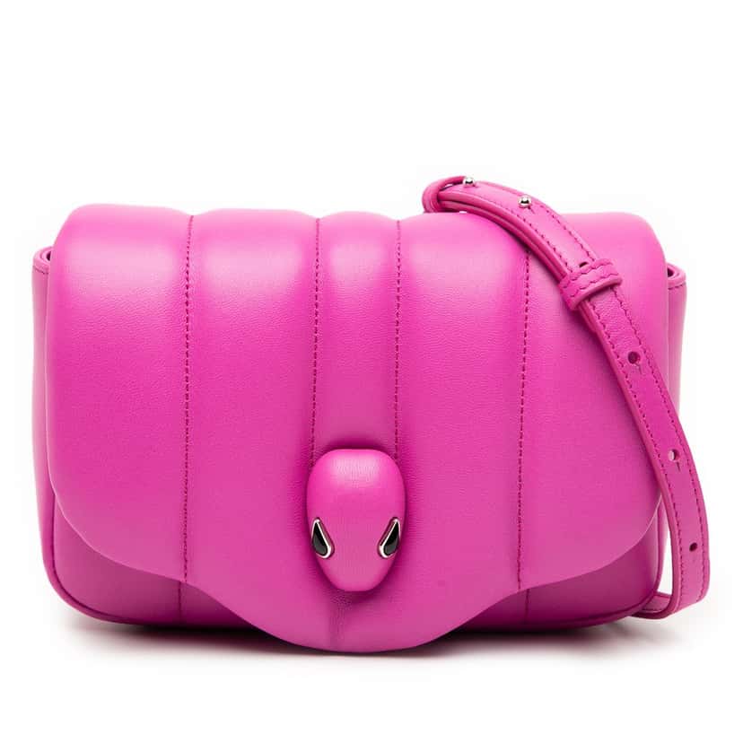 Bvlgari Ambush Nappa Serpenti Convertible Belt Bag Pink Leather Very good condition - Front View