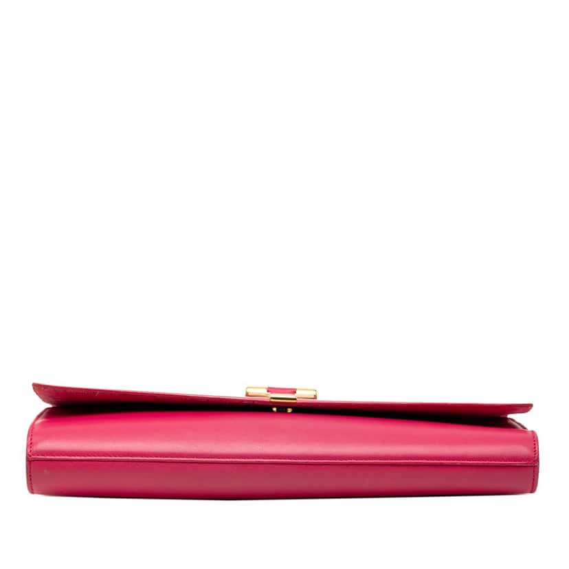 Saint Laurent Leather Chyc Ligne Clutch Pink Leather Very good condition - Inside View