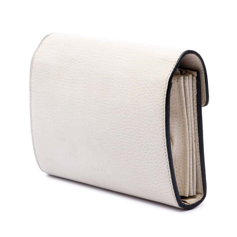 Gucci Calfskin Dionysus Wallet on Chain White Leather Very good condition - Back View