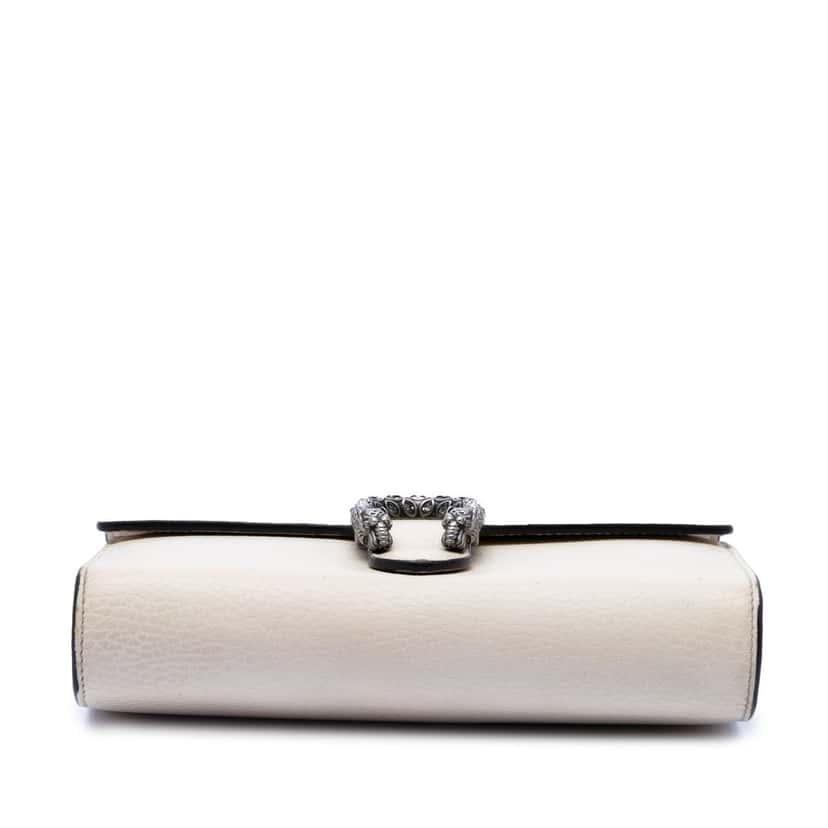 Gucci Calfskin Dionysus Wallet on Chain White Leather Very good condition - Inside View