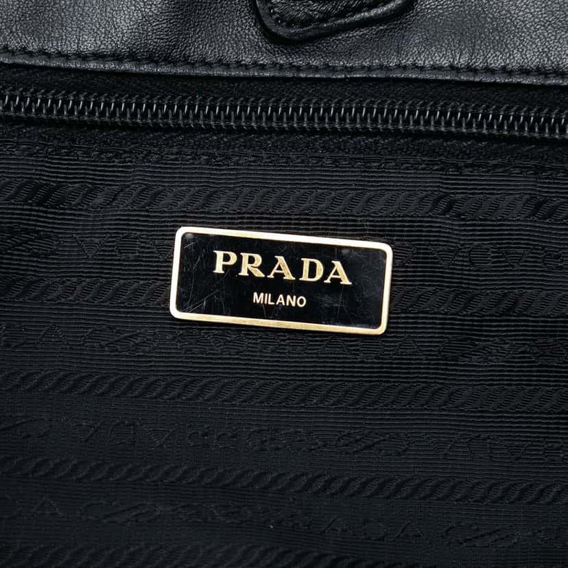 Prada Tessuto Bow Satchel Black Very good condition - Box View