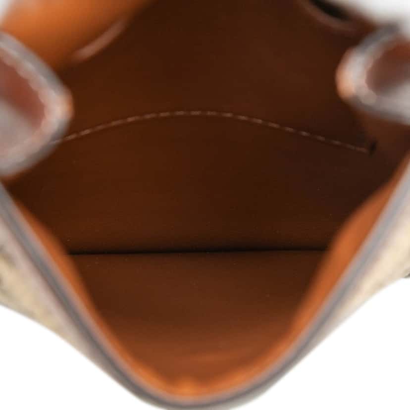 Celine Triomphe Textile Triomphe Phone Pouch Flap Crossbody Beige Very good condition - Model View